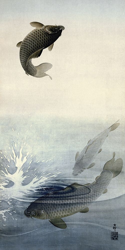 Carp art print by Ohara Koson for $57.95 CAD