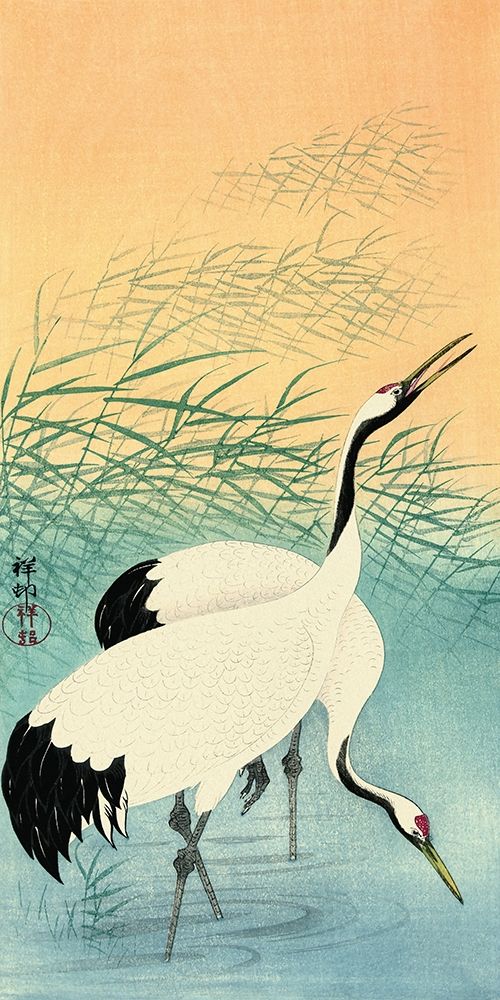 Two Cranes art print by Ohara Koson for $57.95 CAD