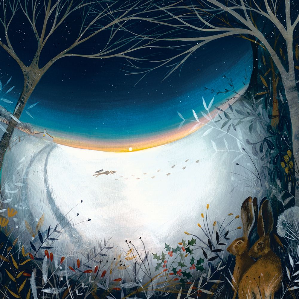 Winter Hares art print by Julia Crossland for $57.95 CAD