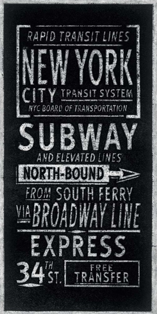 Rapid Transport Lines New York art print by Barry Goodman for $57.95 CAD