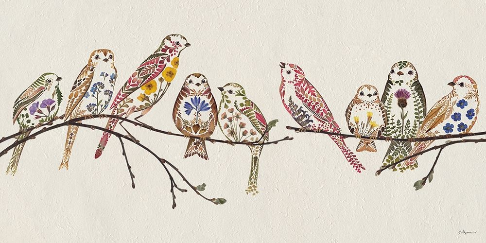 Wildflower Sparrows art print by Helen Ahpornsiri for $57.95 CAD