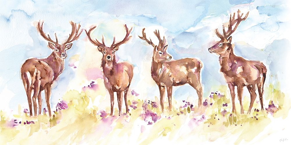 Stag Herd art print by Jennifer Rose for $57.95 CAD