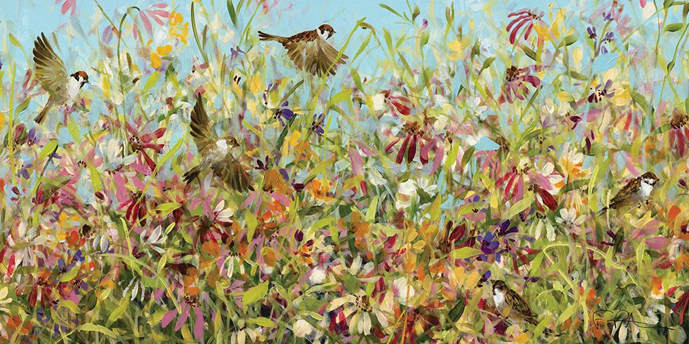 Meadow Sparrows art print by Fletcher Prentice for $57.95 CAD
