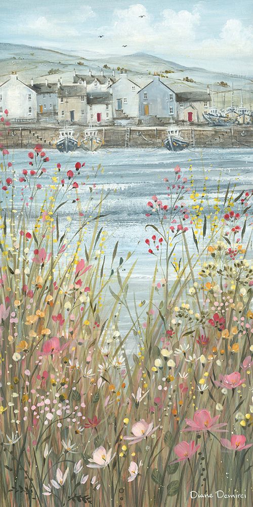 Boats And Blooms II art print by Diane Demirci for $57.95 CAD