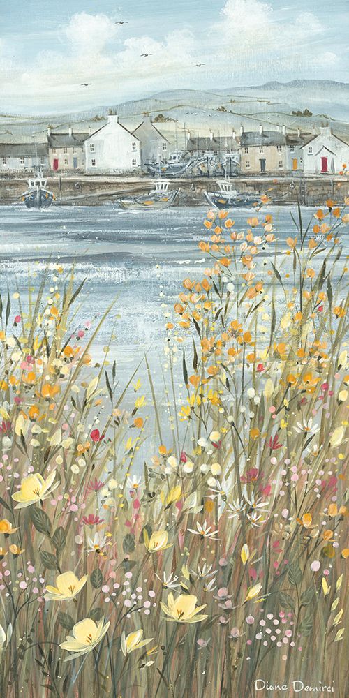 Boats And Blooms III art print by Diane Demirci for $57.95 CAD