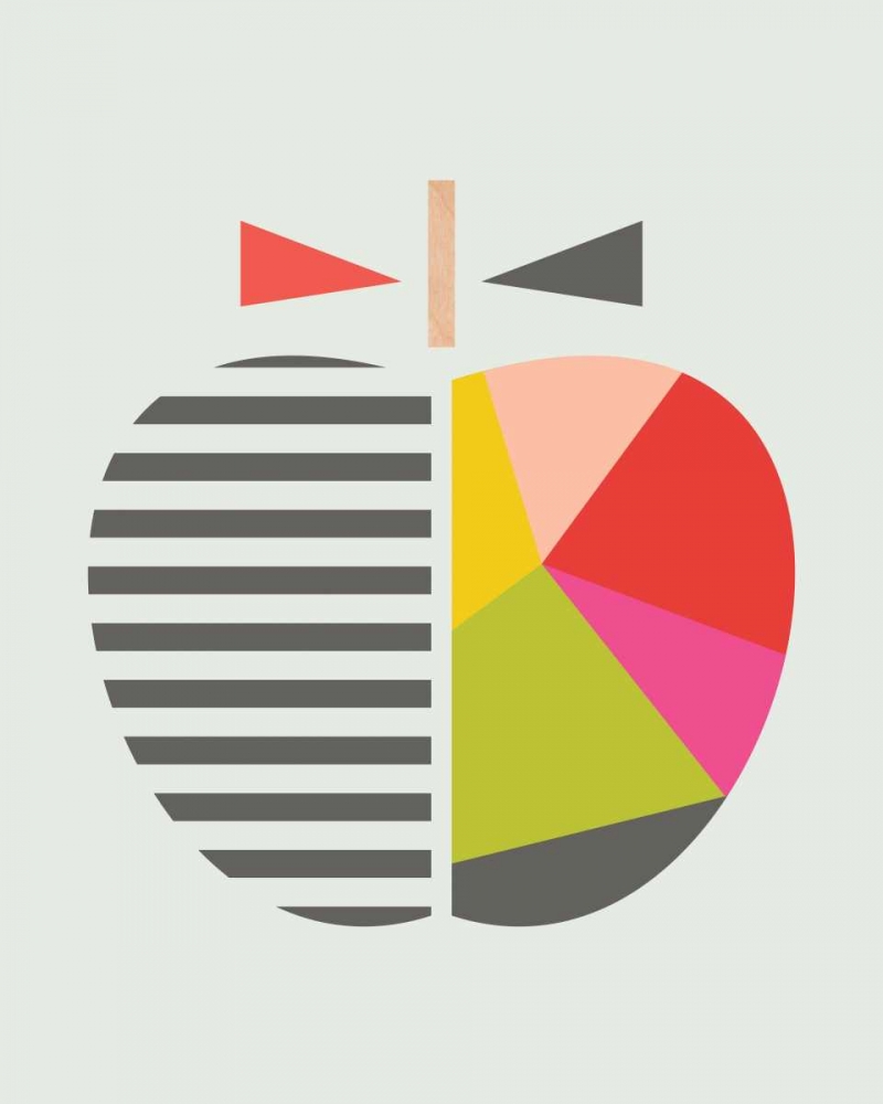 Geometric Apple art print by Little Design Haus for $57.95 CAD