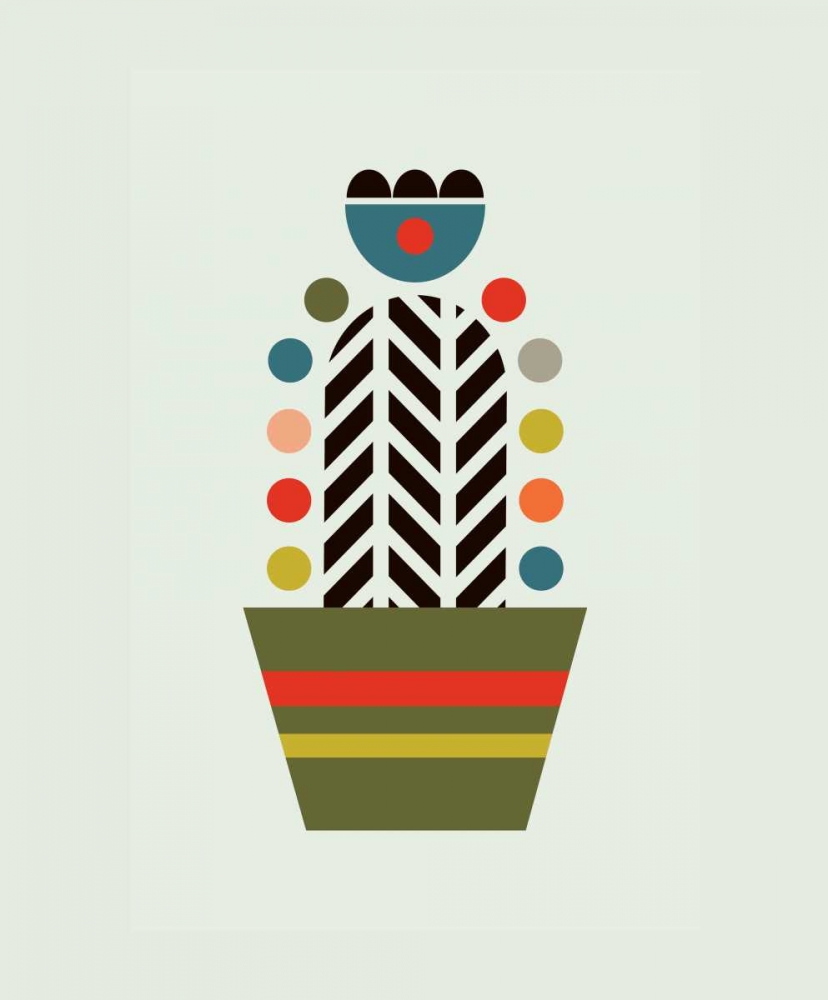 Herringbone Cactus art print by Little Design Haus for $57.95 CAD