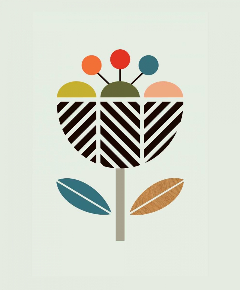 Herringbone Flower art print by Little Design Haus for $57.95 CAD