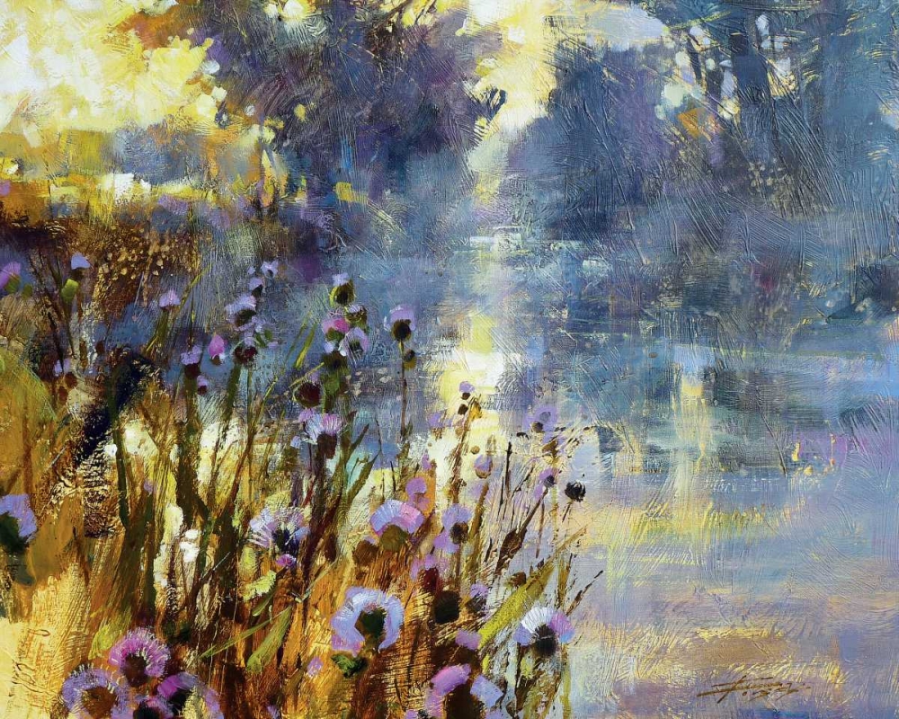 Riverside Sunrise art print by Chris Forsey for $57.95 CAD