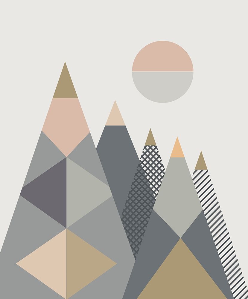 Geo Mountains I art print by Little Design Haus for $57.95 CAD