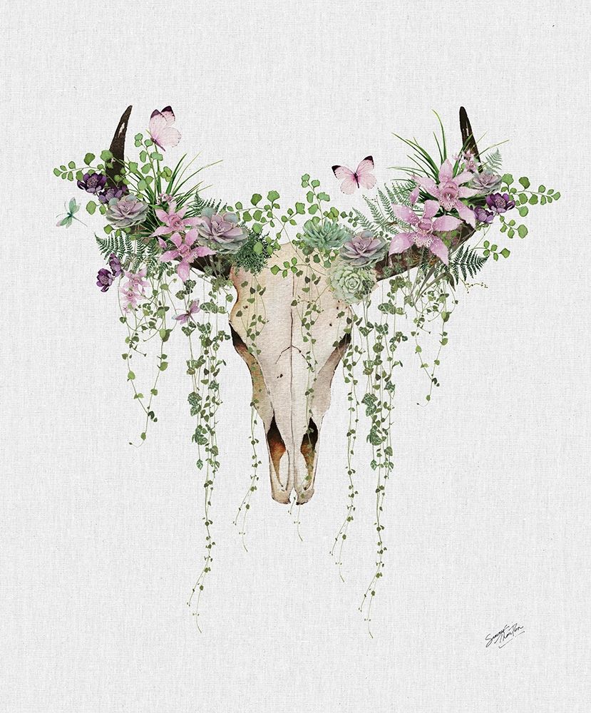 Succulent Skull art print by Summer Thornton for $57.95 CAD