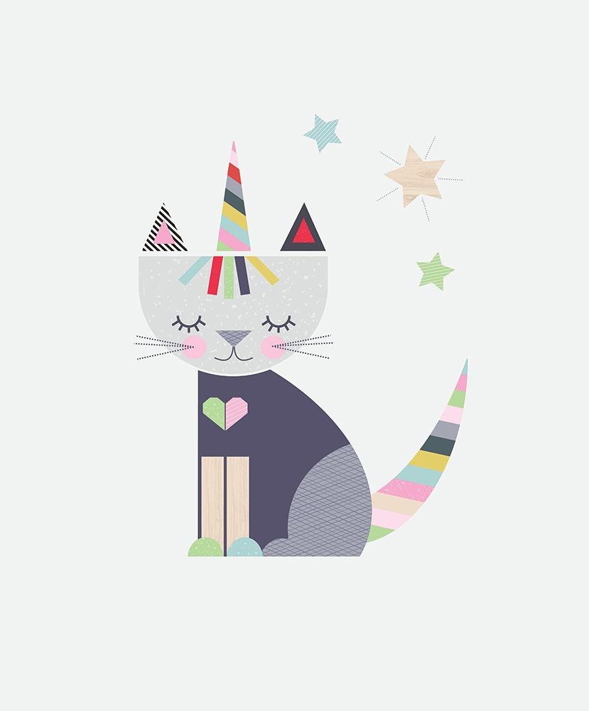 Unikitten art print by Little Design Haus for $57.95 CAD