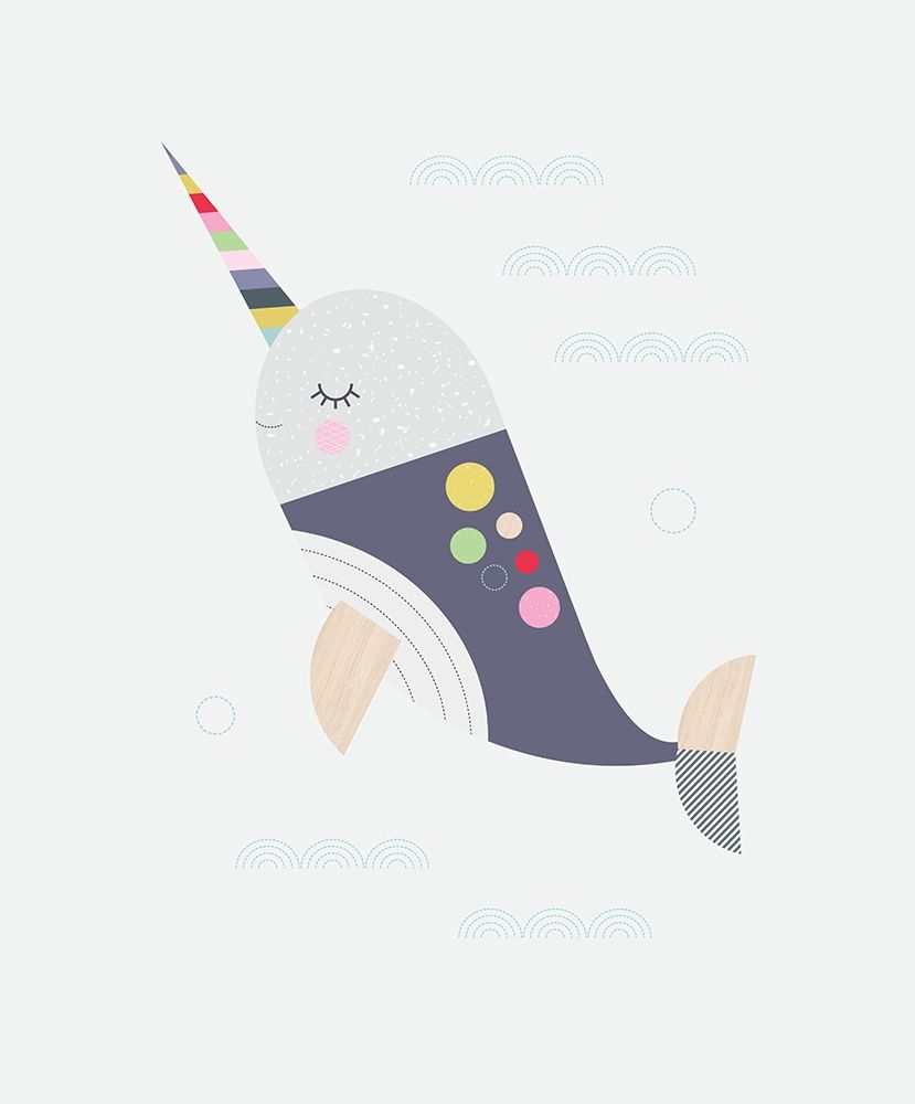Narwhal art print by Little Design Haus for $57.95 CAD
