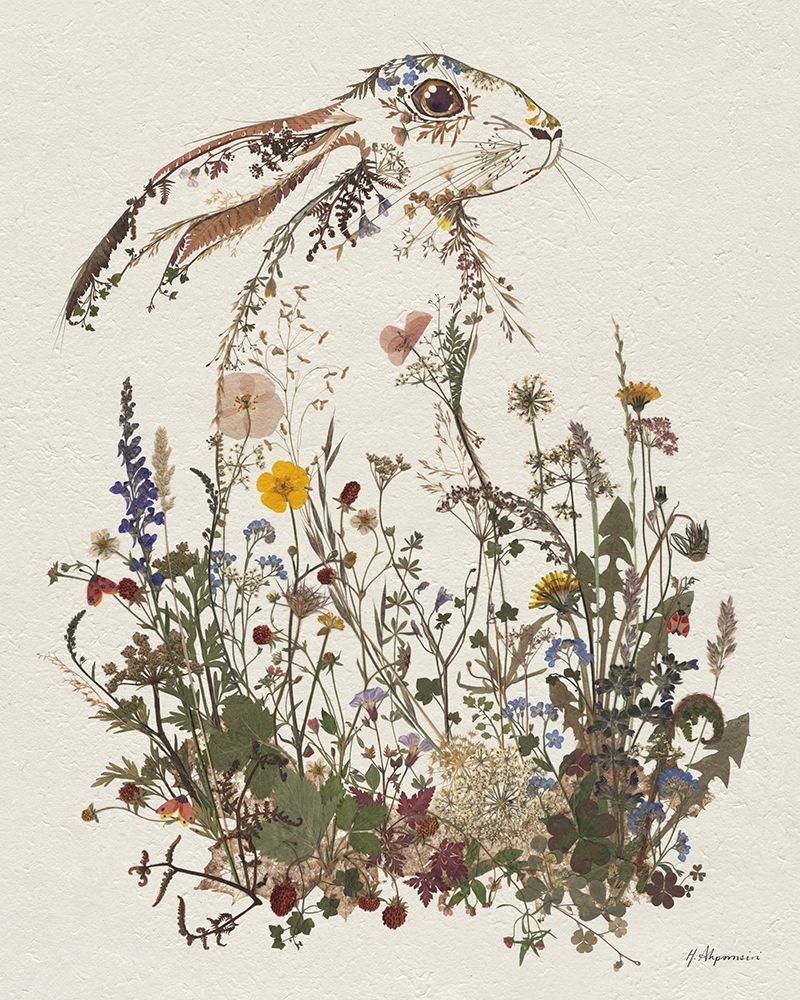 Hiding Hare art print by Helen Ahpornsiri for $57.95 CAD