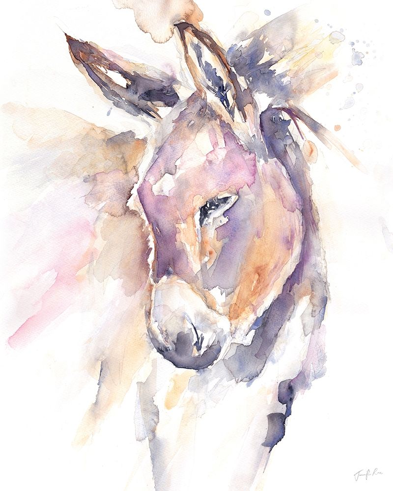 Thoughtful Donkey art print by Jennifer Rose for $57.95 CAD