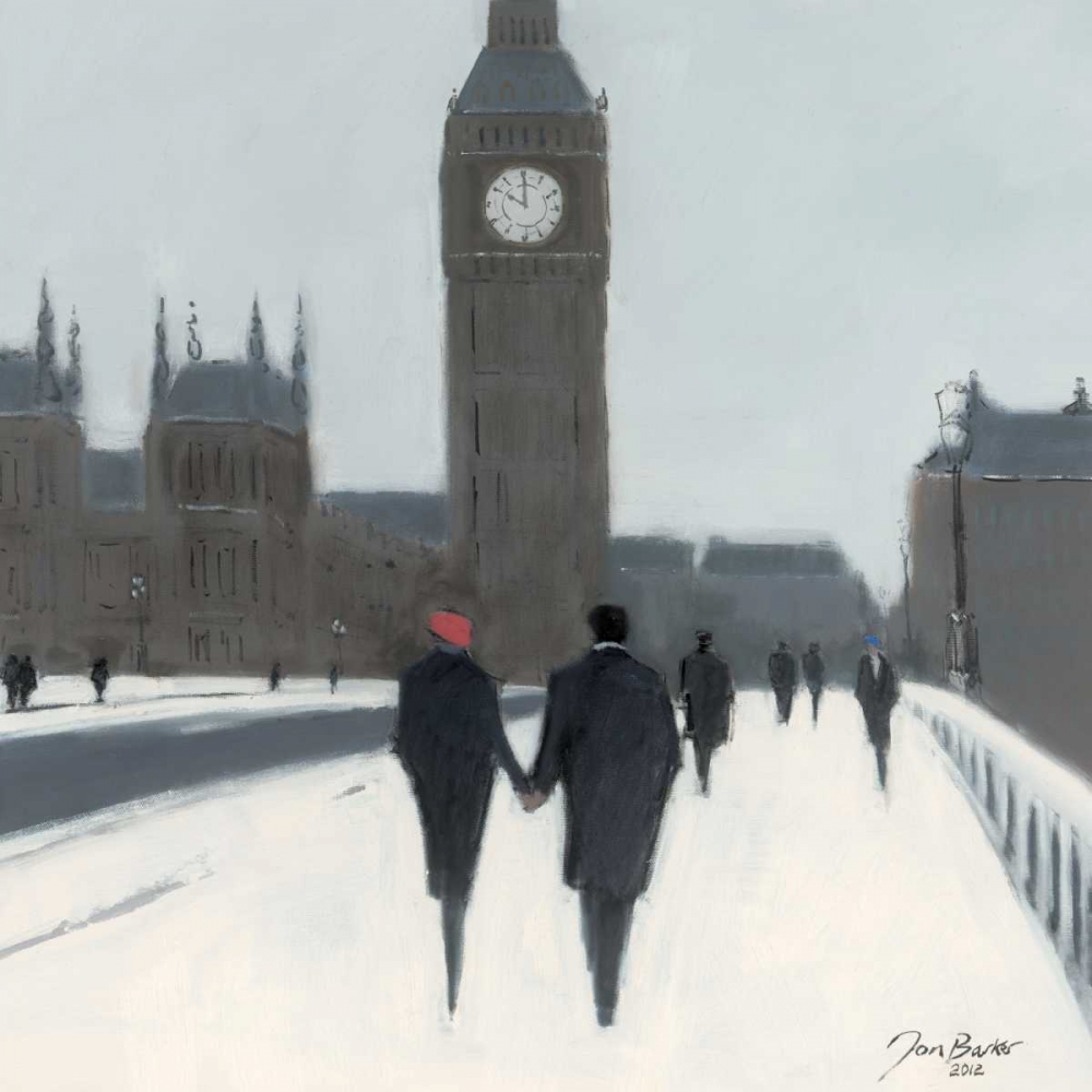Big Ben, Red Beret and Snow art print by Jon Barker for $57.95 CAD