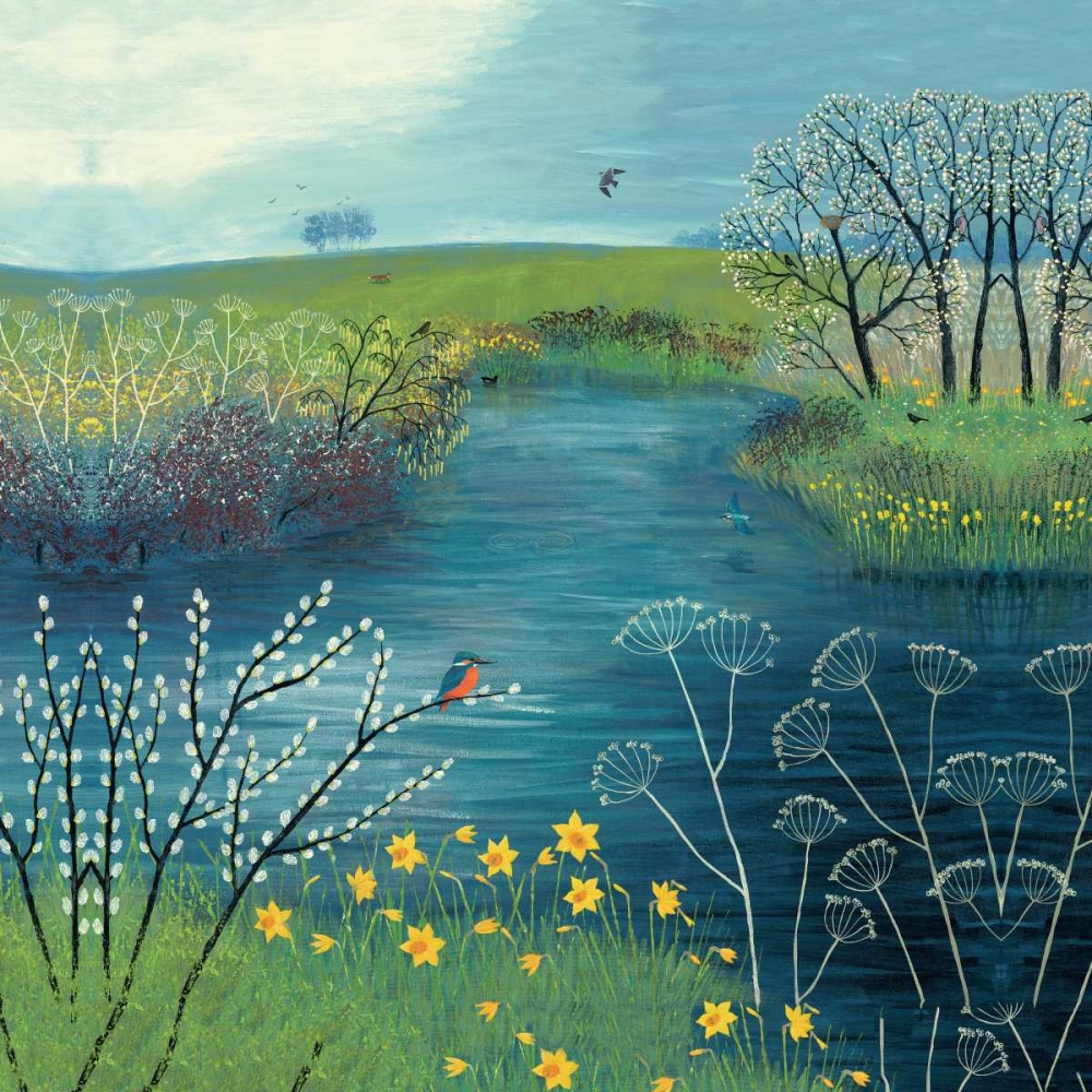 Spring at Kingfisher Pool art print by Jo Grundy for $57.95 CAD