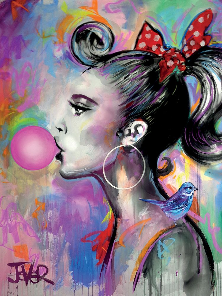 Bubble Girl I art print by Loui Jover for $57.95 CAD
