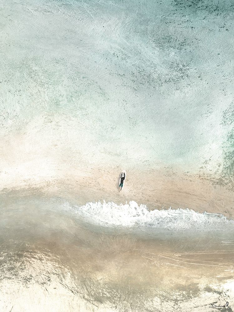Lone Surfer art print by Dan Hobday for $57.95 CAD