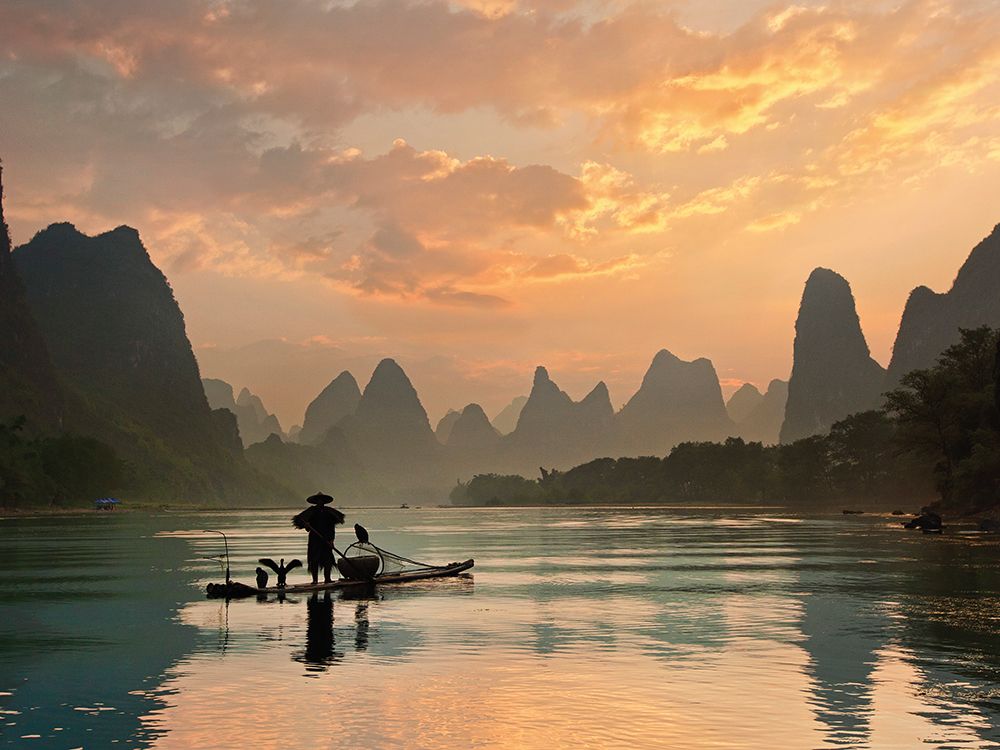 Golden Li River art print by Yan Zhang for $57.95 CAD