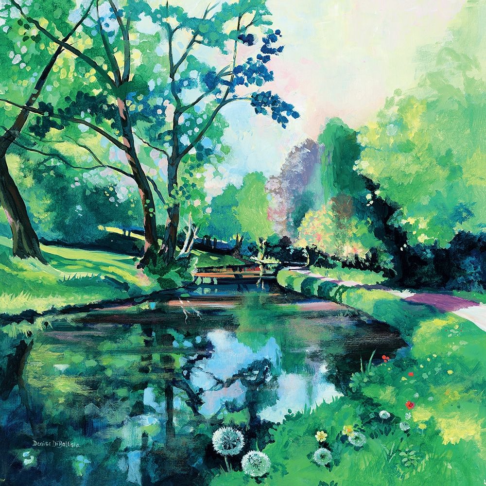 Riverbank Reflections art print by Denise Di Battista for $57.95 CAD