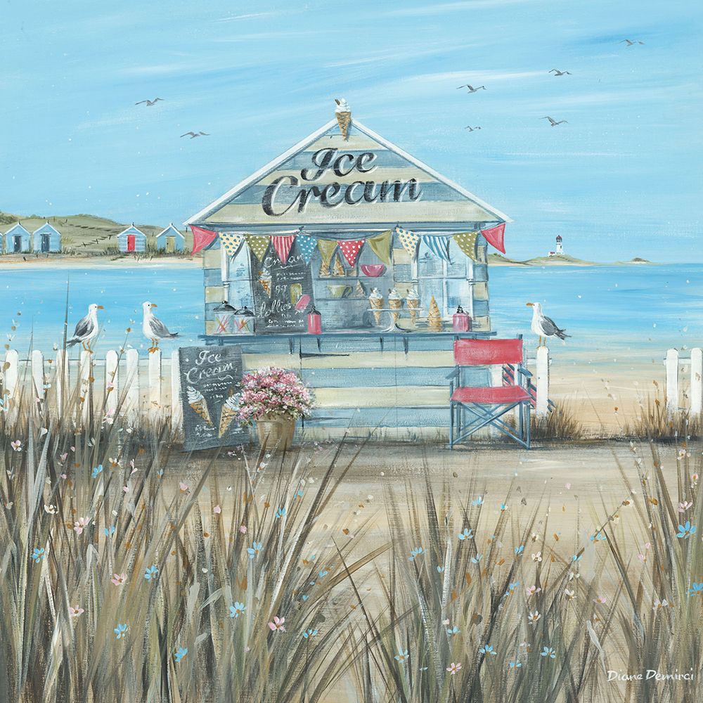 Beach Ice Cream art print by Diane Demirci for $57.95 CAD