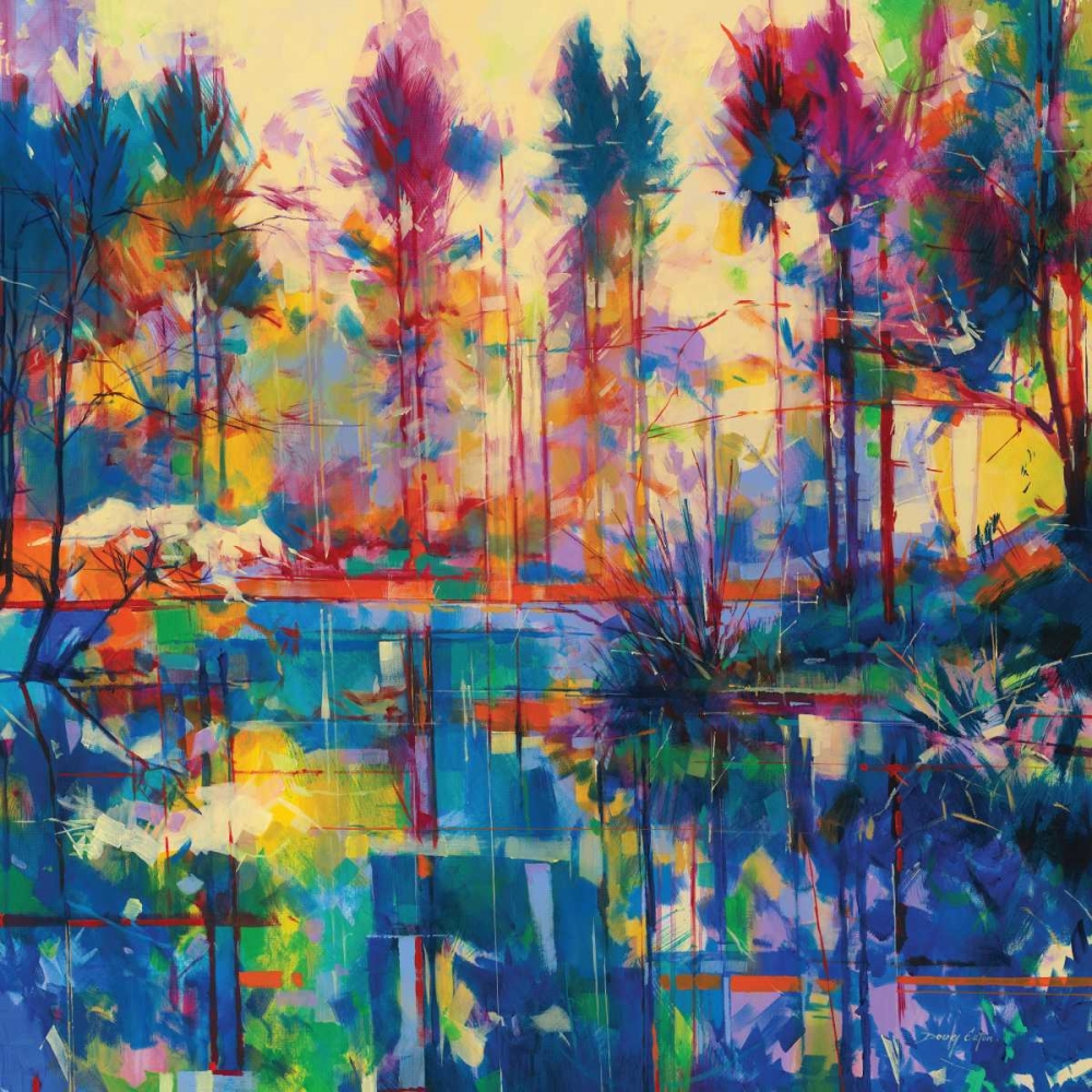 Blue and Green Reflections art print by Doug Eaton for $57.95 CAD