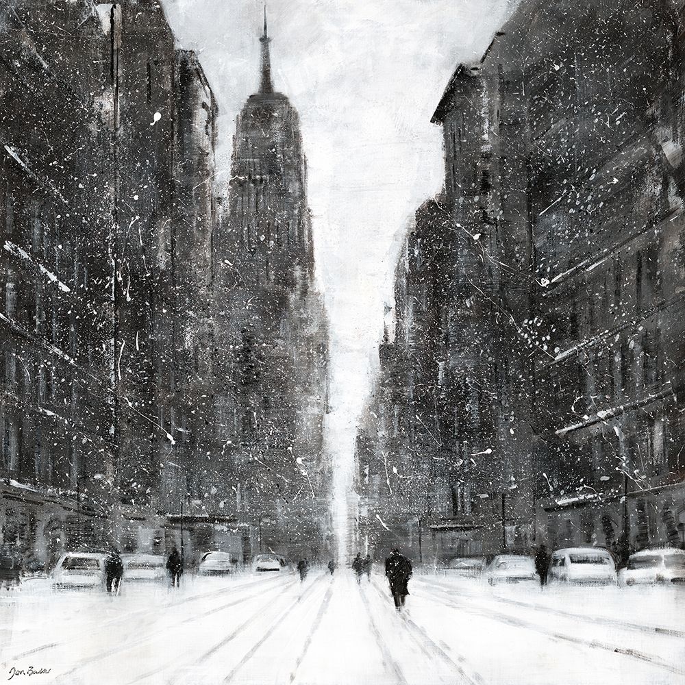 Snow Flurries, 5th Avenue art print by Jon Barker for $57.95 CAD