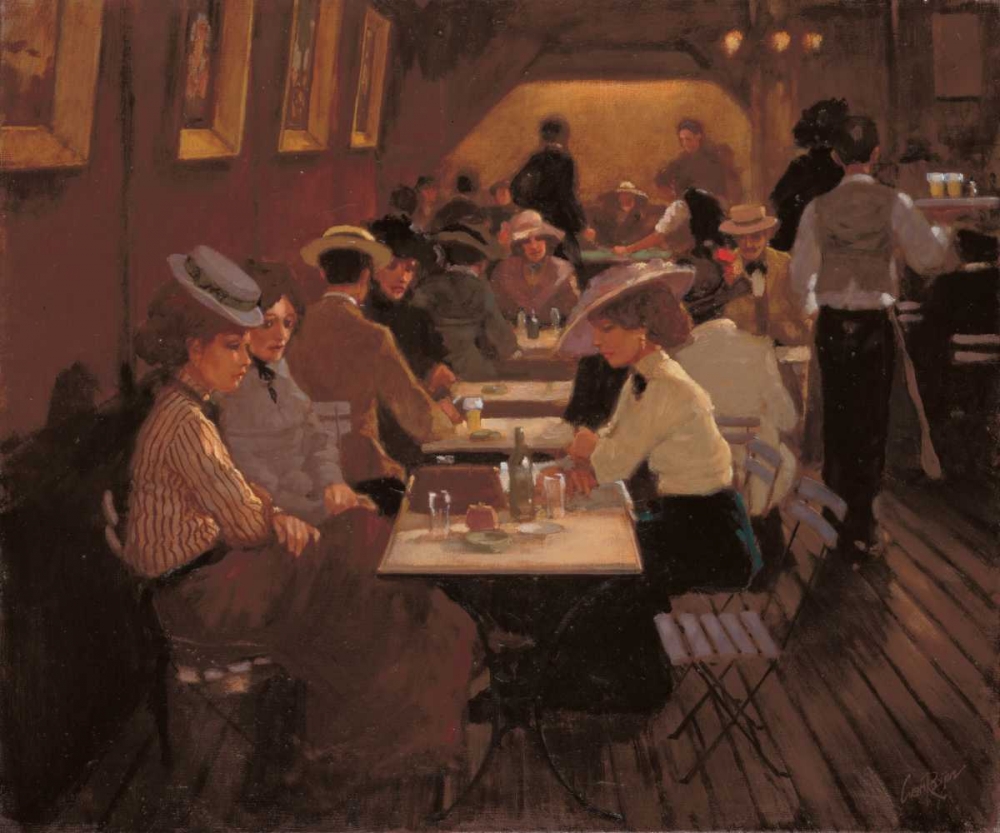 Old barscene art print by Carel van Rooijen for $57.95 CAD