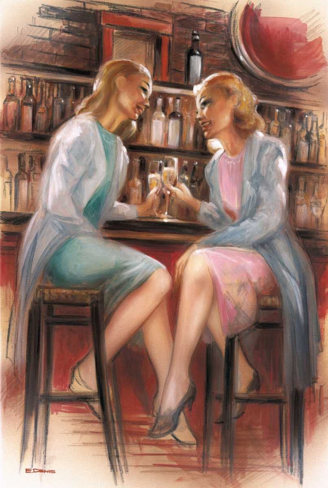Bar conversations II art print by E Denis for $57.95 CAD