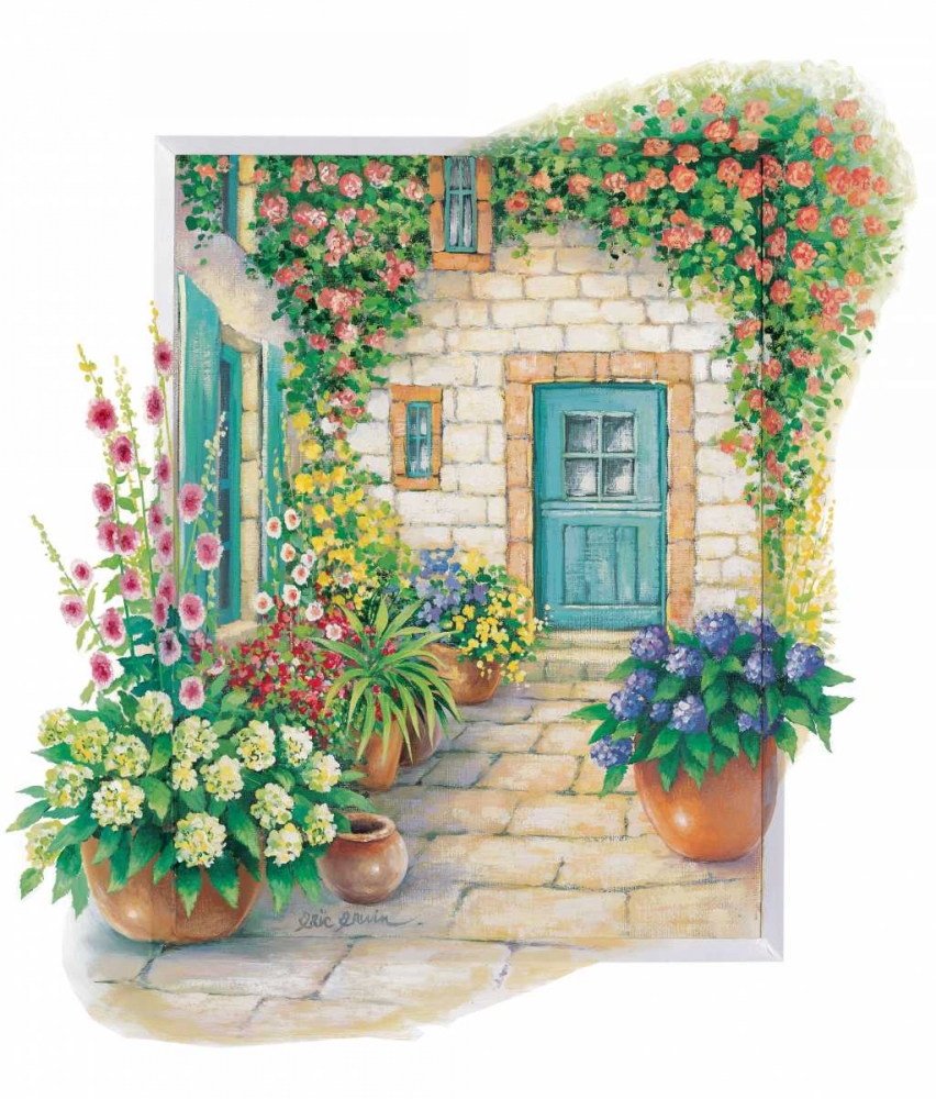 Blossoming courtyard art print by Eric Erwin for $57.95 CAD