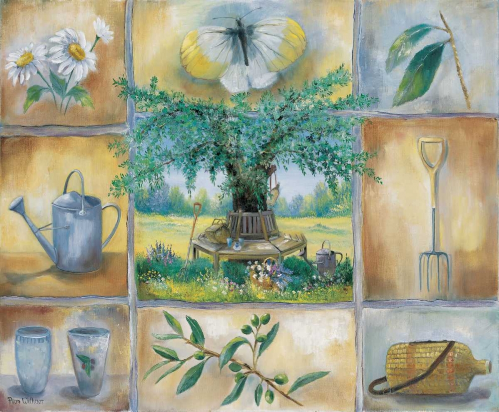 A garden theme art print by Rian Withaar for $57.95 CAD