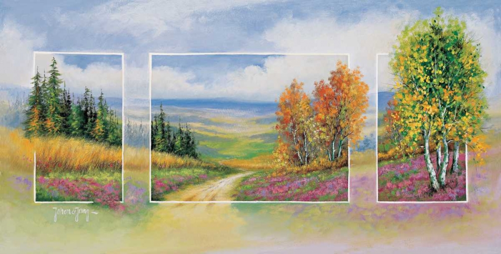 Spring triptychon art print by Johan de Jong for $57.95 CAD