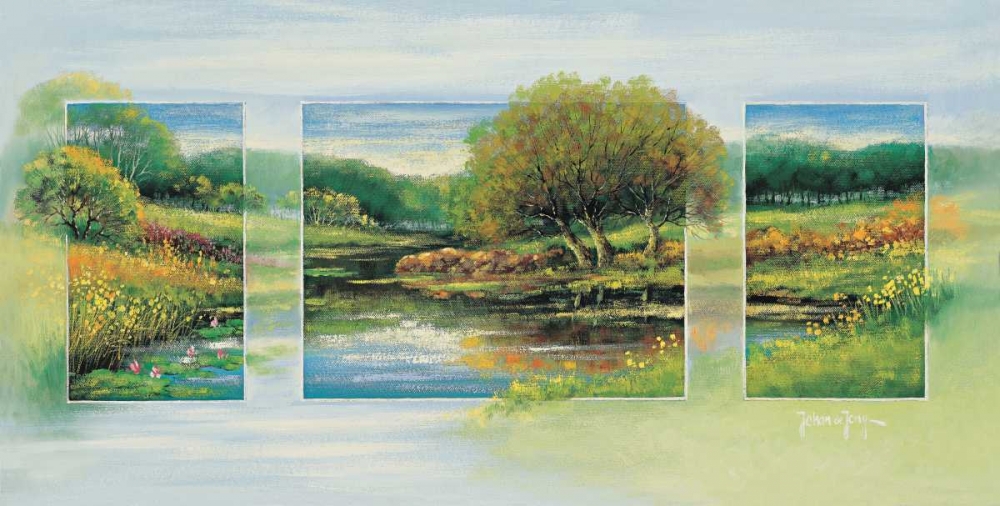Summer triptychon art print by Johan de Jong for $57.95 CAD