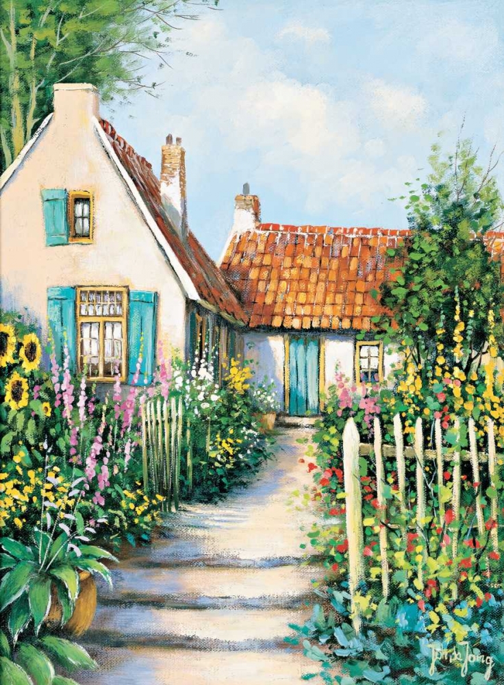 Sunny garden art print by Johan de Jong for $57.95 CAD