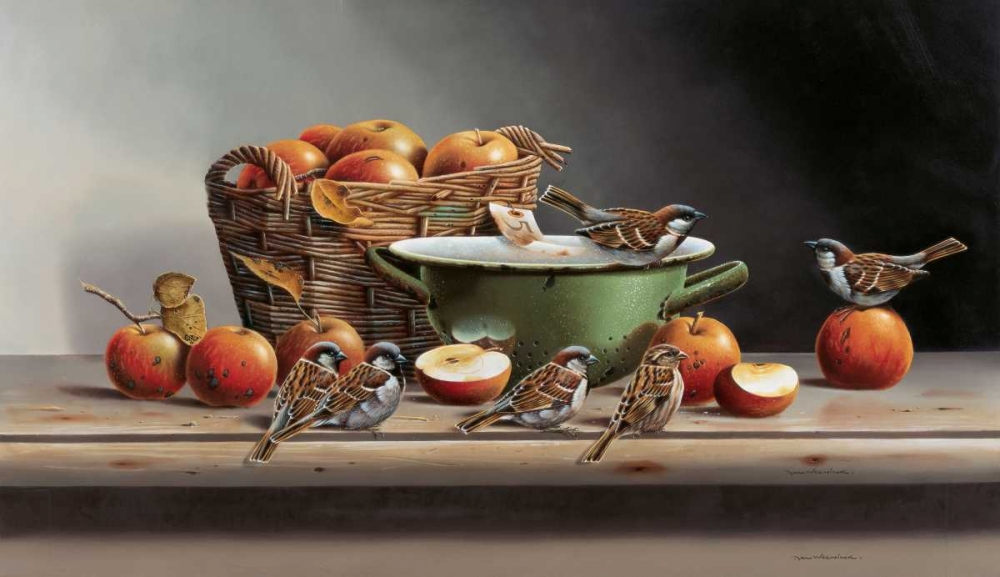 House sparrows II art print by Jan Weenink for $57.95 CAD