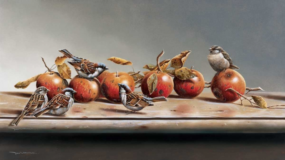 House sparrows I art print by Jan Weenink for $57.95 CAD
