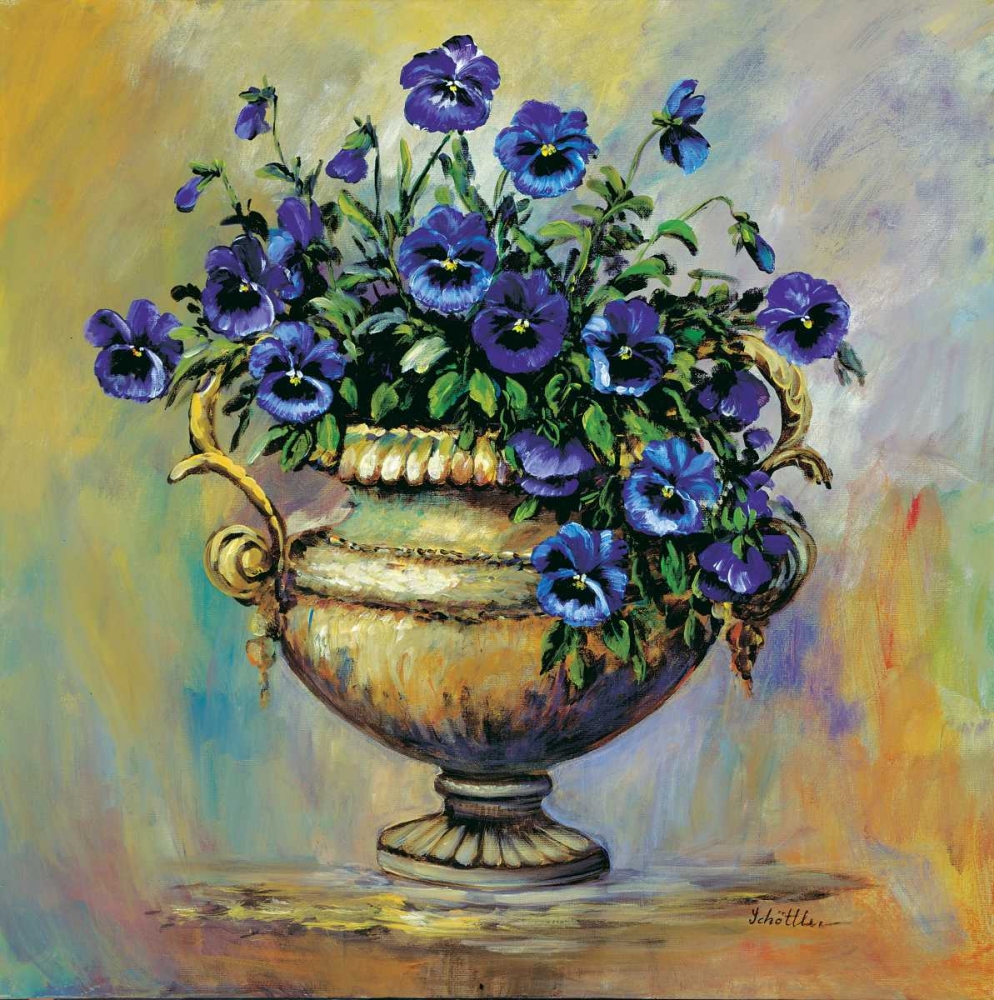 Blue pansies delight art print by Katharina Schottler for $57.95 CAD