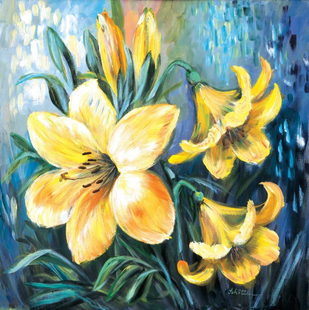 Yellow lilies in Spring art print by Katharina Schottler for $57.95 CAD