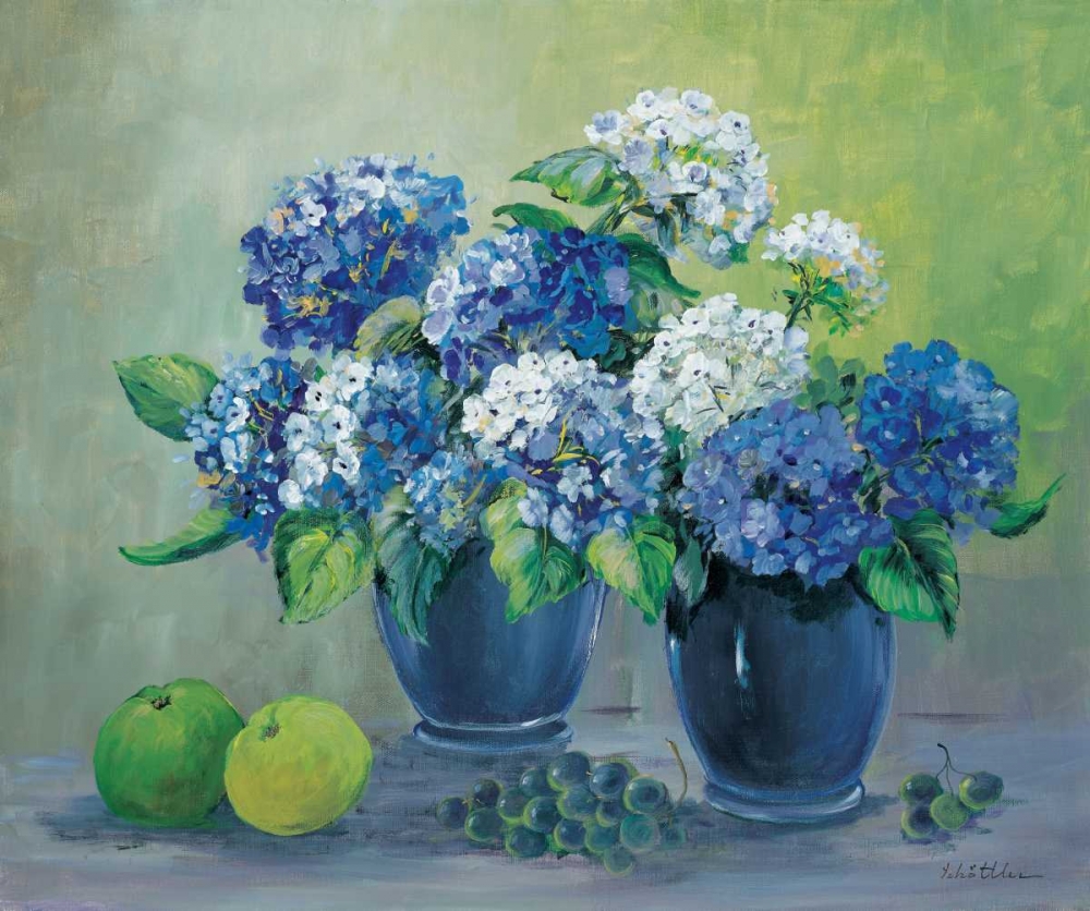 Blooms in blue art print by Katharina Schottler for $57.95 CAD
