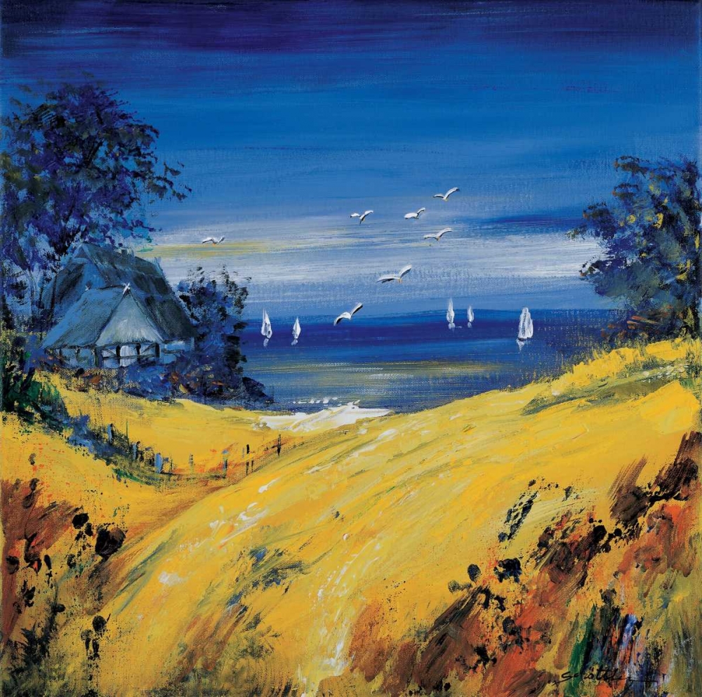 The sea and birds art print by Katharina Schottler for $57.95 CAD
