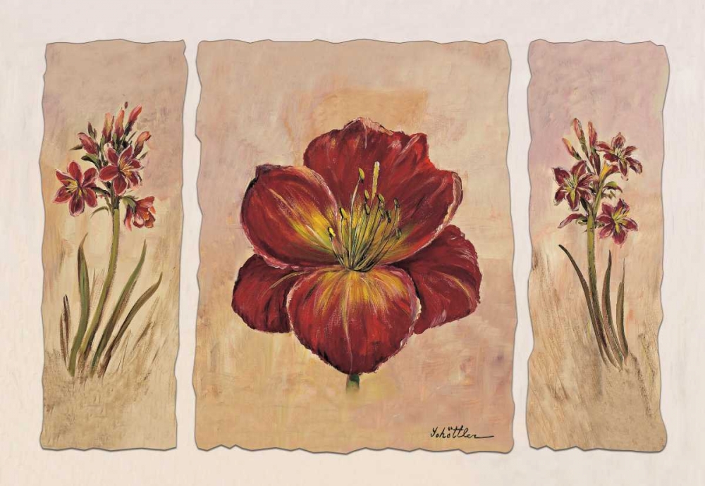 Red composition in three art print by Katharina Schottler for $57.95 CAD