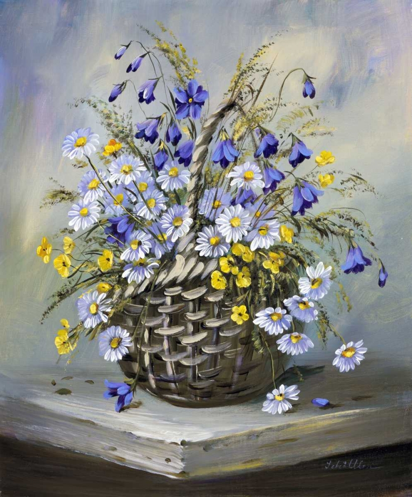 Colourful basket art print by Katharina Schottler for $57.95 CAD
