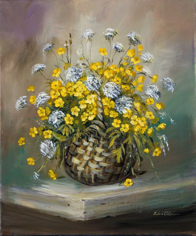 Basket in yellow art print by Katharina Schottler for $57.95 CAD
