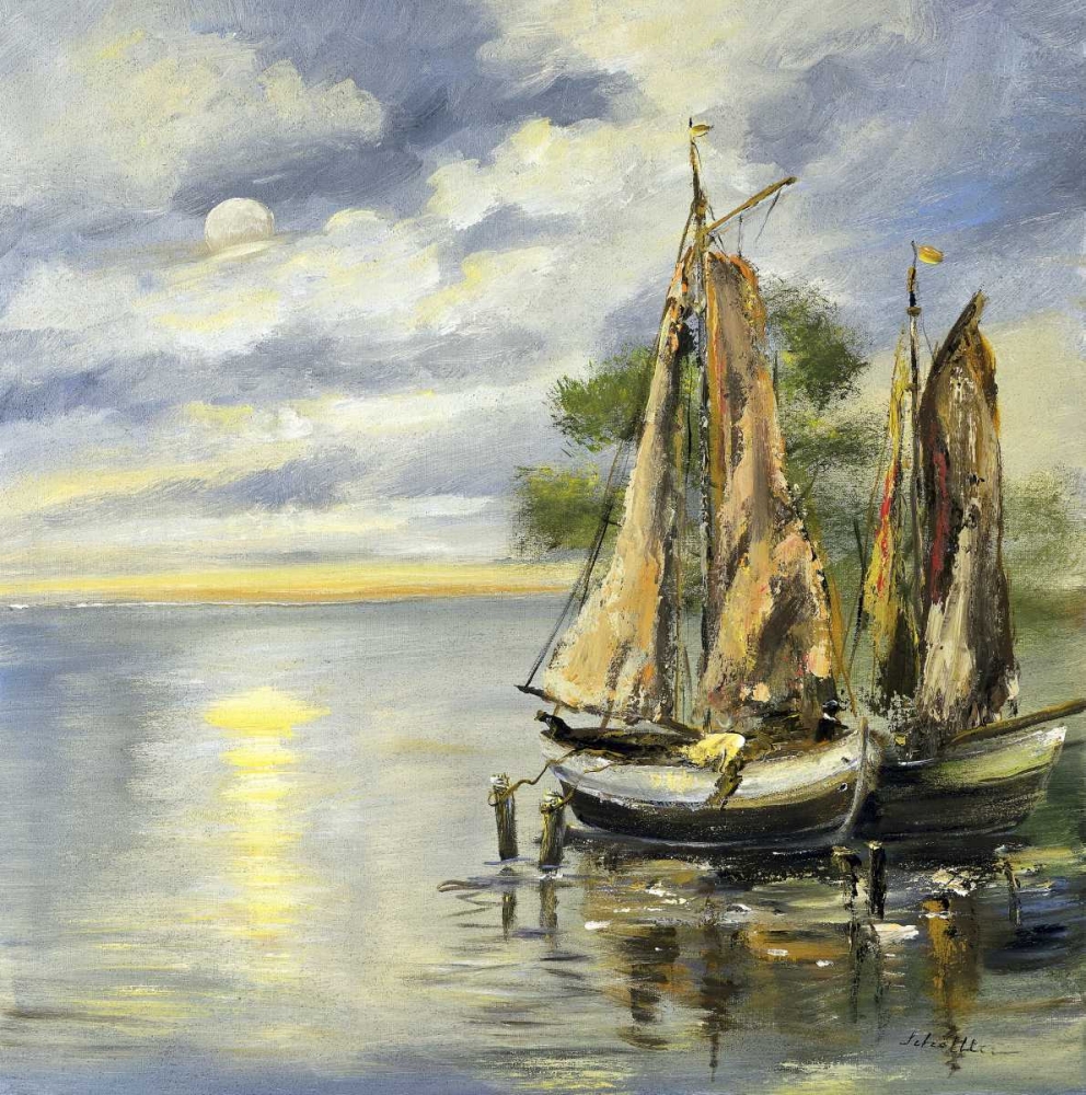 Boats lie at anchor art print by Katharina Schottler for $57.95 CAD