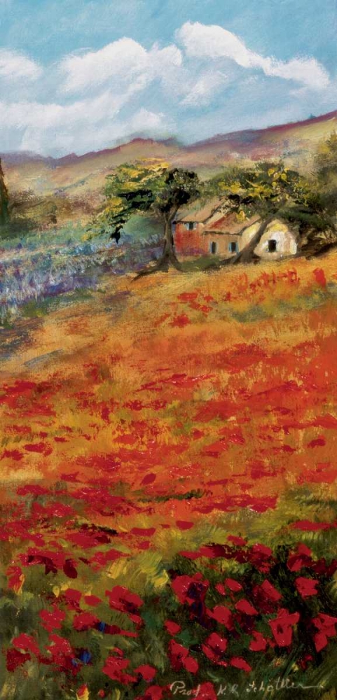 Italy red field art print by Katharina Schottler for $57.95 CAD