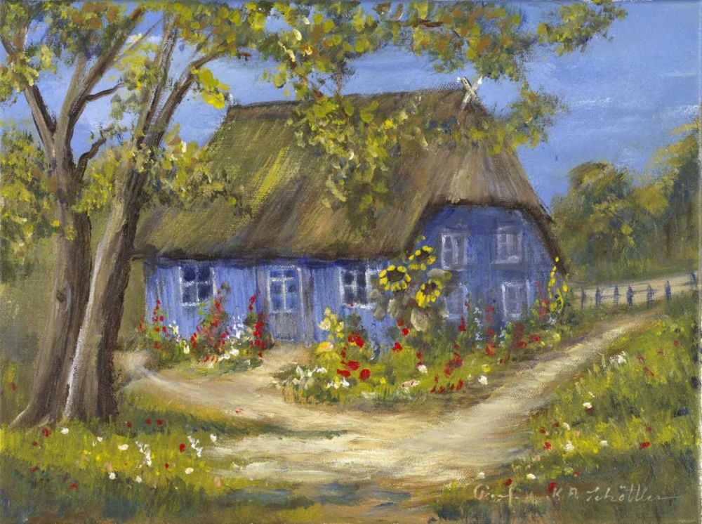 Bleu House II art print by Katharina Schottler for $57.95 CAD