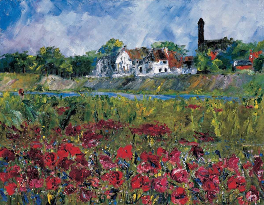 My village at the river art print by Marijke Cruysberg for $57.95 CAD