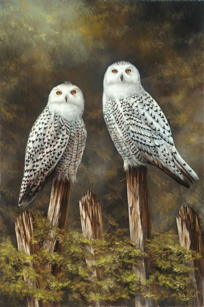 Two Owls art print by Michel Schutte for $57.95 CAD