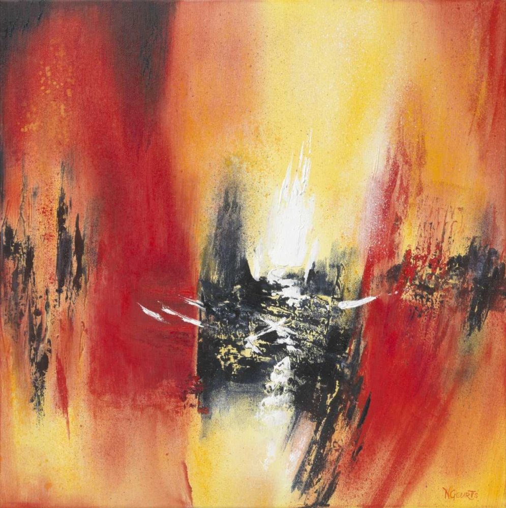 Orange Red I art print by Nelly Geurts for $57.95 CAD